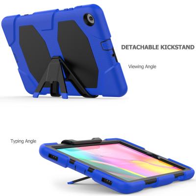 China 3 Layer Protective Shockproof Rugged Shockproof Case with Full Kickstand Cover for Samsung Tab by 10.1 inch T510 for sale