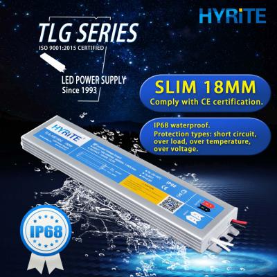 China Ultra Thin High Efficiency IP68 Waterproof LED Signage Driver LED Power Supply 18mm 150W 12VDC for sale