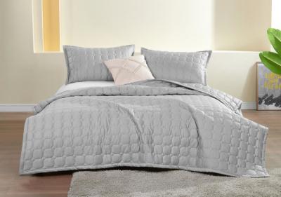 China Grey King Size Duvet Cover OEM Hotel Quilt Set Full Size Queen Size for sale