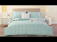 Cotton Solid Quilt Set,Sustainable Material,Soft and Breathable