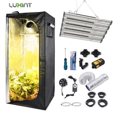 China Cheap Easily Assembled LUXINT Indoor Garden Greenhouse 60x60x140 2x2 3x3 Grow Tent Complete Kit for sale