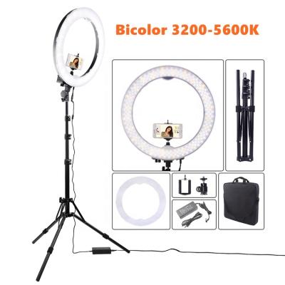 China PORTABLE Makeup Ring Light 18inch 3200-5600K Color Changing 65W 480 Led Visual Lighting Face Beauty Equipment for sale