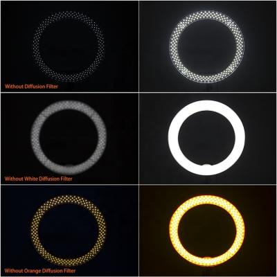 China beauty makeup led video 55W 240 selfie ring light rechargeable light with ring shape stand for sale