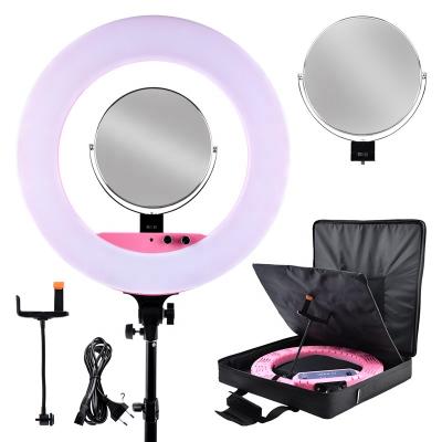 China wholesale high quality 18 inch makeup kits 100W ultra thin wick lamp led ring shape selfie ring light for sale for sale