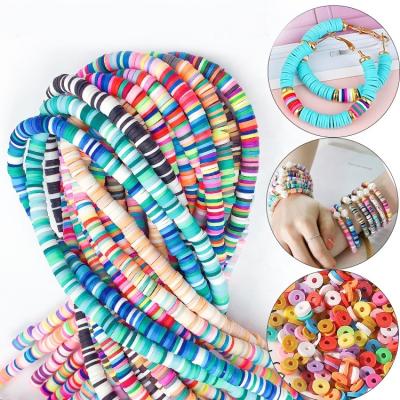 China Polymer Clay Ceramic Beads Round Colorful Volume For Handmade Necklace Bracelet Earrings Jewelry Making for sale