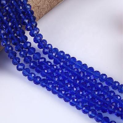 China Custom 2/3/4/6/8/10mm Crystal Faceted Glass Rondelle Loose Beads For DIY Earring Bracelet Necklace Jewelry Making for sale