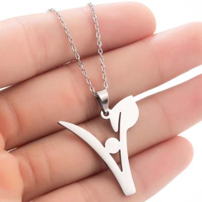 China Fashion Jewelry Gold Necklace Flower Plant Stainless Steel Simple Casual/Sporty African Necklace Jewelry for sale