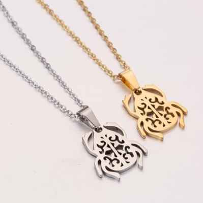 China Animal Gift Jewelry Stainless Steel Scarab Beetle Necklace Insect Choker Jewelry Accessories Party Necklace Casual/Sporty Pendant Chain for sale