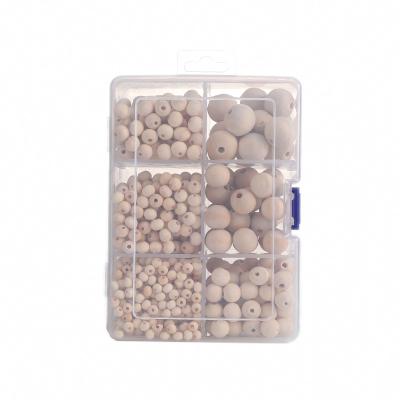 China Wholesale DIY Multi-size Natural Wooden Bead Eco-friendly Wood Spacer Beads Bracelet Jewelry Making Accessories for sale