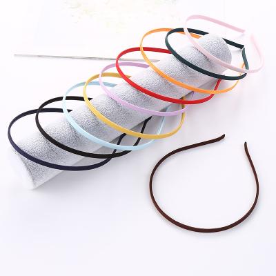 China European and American multi-color multi-color clasp women's round hair style 5mm bag cloth headband DIY ornament Korean style material for sale