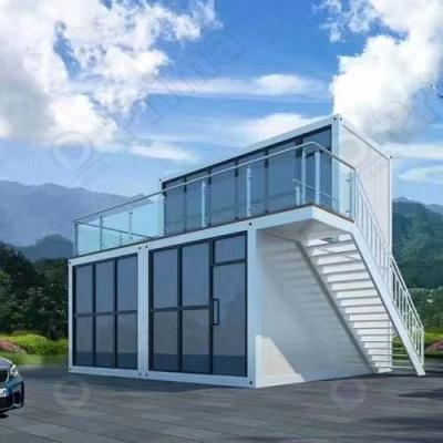 China Modern Prefab Living Unit 20FT Shipping Container Expandable Modular House For Construction Site for sale