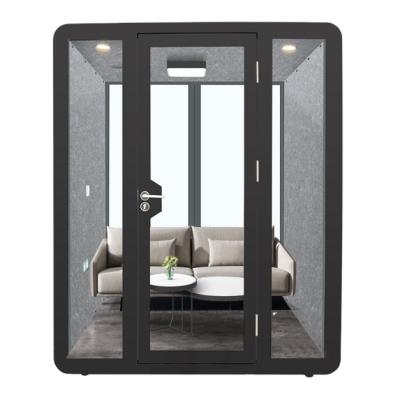 China Sound Absorption Indoor Soundproof Booth For Office Mobile Phone Booth Silence Booth With Ventilation System for sale