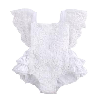 China Polyester Lace Jumpsuit/Cotton Baby Romper Toddler Girl Clothes Soft Cute Summer White Baby Cotton Newborn Romper for sale