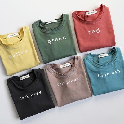 China New Anti-pilling Children's Cotton Children's Casual Loose 100% Mid Sleeve T-shirt Kids for sale