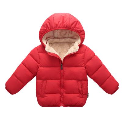 China Breathable Baby Clothes Winter Girls Boys Cotton Coat Warm Unisex Fleece Thicken Jacket Zipper Up Hooded Coat Kids for sale