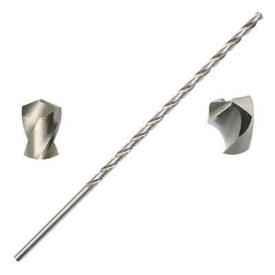 China Metal Drilling 9mm*410mm Straight Shank Din1869 Fully Ground 135 Point Length Extra Long Hss 6542 Twist Drill Bits For Metal Drilling for sale