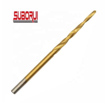 China High Quality DIN338 Metal Drilling Fully Ground Titanium Coating Hss Taper Point Drill Bits for sale