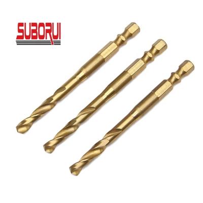 China DIN338 Metal Drilling Inch High Speed ​​Hex Shank Double R Twist Steel Drill Bit Set For Metal Drilling for sale