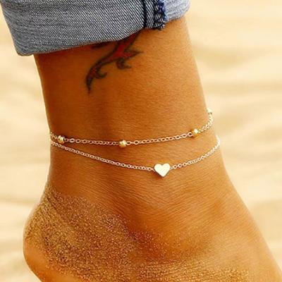 China 1031 Simple YWDT Love Beach Anklet Double RE FASHIONABLE Personality Anklet Love Beach Anklet for sale