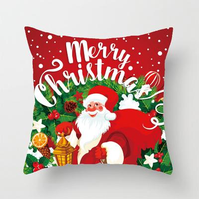 China Living Room Christmas Velvet Pillow Case 18 x 18 Cushion Cover Anti-Static Custom Print for sale