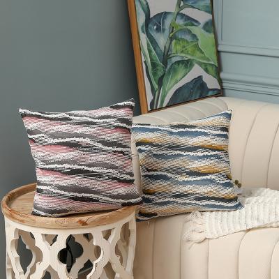 China Boho Stripe Folded Irregular Cushion Sofa Bedroom Cushion for sale