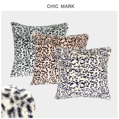 China Portable Simple American Hotel Leopard Plush Pillow Cushion Home Cover for sale