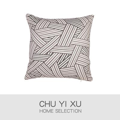 China 2022 Viable New Design Living Room Sofa Jacquard Cushion Cover Striped Pillow Case for sale