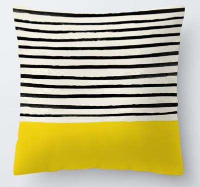 China Viable Custom Digital Printing Cutout Pillow Velvet Yellow Series Geometric Printing Nordic Cushion Cover Pillow Case for sale