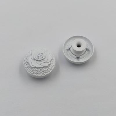 China White Zinc Alloy Flower 20mm Metal Jeans Buttons Nickel Free And Rivets For Jeans for sale