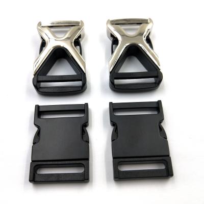 China Eco-friendly Wholesale Plastic Metal Buckle Custom Quick Release Buckle For Bags for sale