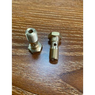 China Aluminum Custom Hex Brass Bolt With Core Duct Exhaust Hole for sale