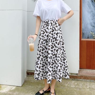 China Wholesale 100% Cotton Printed Anti-static Korean Hot Selling Casual Women's Casual Women's Half Skirts Dress for sale