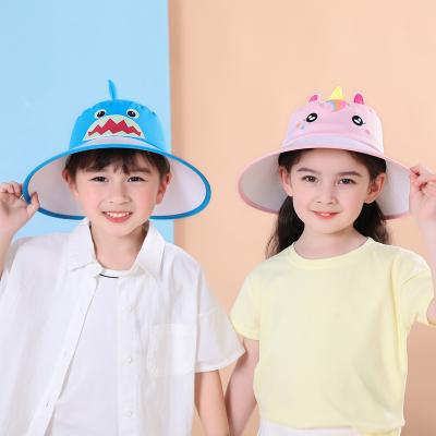 China Prevent Summer Funny Wide Brim 3d Embroidery Sunburn Plain Printing Sun Stereoscopic Sun Bucket Hat For 2-8 Years Kids Hat for sale