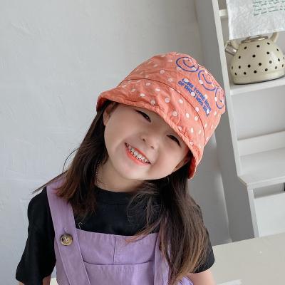 China Prevent Summer Cute Sun Mesh Bucket Hat Wide Brim Sunburn Printing Foldable Fishing Hat For Girls 2-8 Years Kids Hat for sale