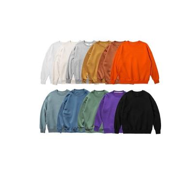 China Wholesale High Quality OEM Plain Anti-wrinkle Sweatshirt Dyed Plush White Jogger Crewneck Cotton Hoodie Custom Crewneck Pullover for sale