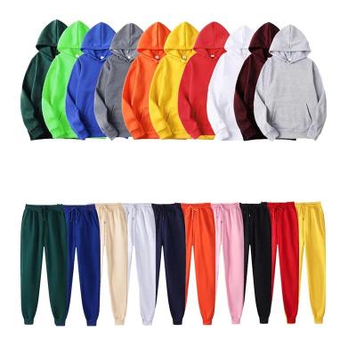 China 2022 Anti-wrinkle fashion custom casual hoodies and pants for autumn winter streetwear sets sweatershirts matching sweatpants for sale