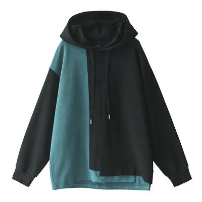 China 2022 Custom High Quality Anti-wrinkle OEM Patchwork MenTwo Color Hoodies Match Premium Hoodies for sale