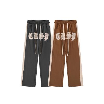 China 2022 Wholesale Anti-Wrinkle Women's Cotton Empty Oversized Sweatpants Sets Elastic Waist White Terry French Streetwear Sweatpants for sale