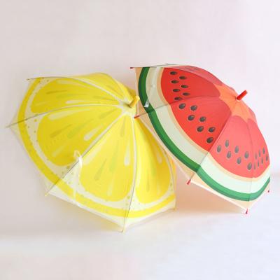 China 2021 Creative Fruit Printing Umbrella Cute Rainproof Kids Umbrella Children Umbrella for sale