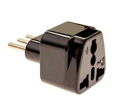 China Commercial Plugs and Sockets Italy Power Adapters Round 3pins EU/USA to Italy Travel Charging Power Plugs for sale