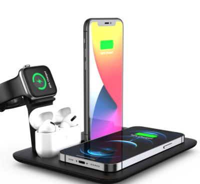 China UniversalÂ   New Design 18W Multi Mobile Fast USB 4 in 1 Magnetic Wireless Charger Dock Station Stand Qi Wireless Charger Holder for Ip12 pro for sale