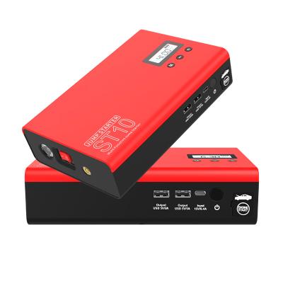 China 12V Multifunctional Red Portable Battery Charger Power Bank Jamp Starter Car Jump with Compressor with PD Output for sale