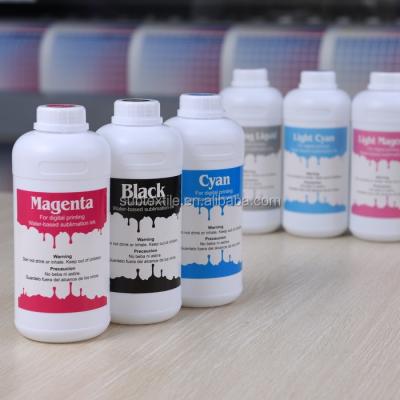 China Vivid original tinta ink sublimation dye color plastic bottles for digital sublimation printing for textiles for sale