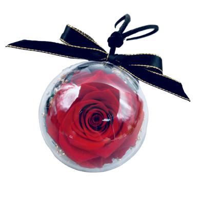 China Popular High Quality Home Decoration Car Immortality Flower Glass Ball Car Pendant Decoration for sale