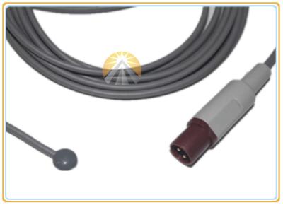 China Cable de la flexibilidad de la temperatura de la piel alto de la punta de prueba 2 del enchufe médico superficial del Pin en venta