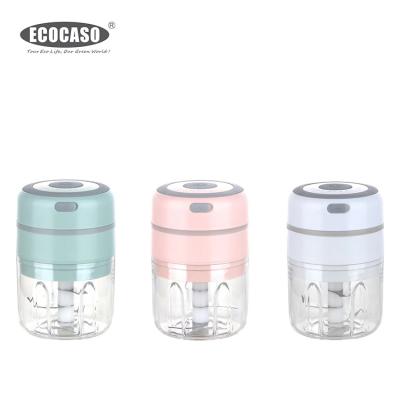 China High quality electric cordless rechargeable outdoor food chopper processador de alimentos d'OEM 250ml mini for sale