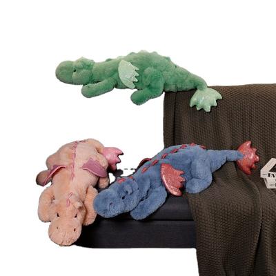 China Pretty Gift New Style Custom Weighted Plush Toy Animals Stuffed Throw Pillow Dino Weighted Long Pillow For Gifts for sale