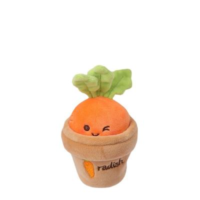 China Gifts Cartoon grass potted doll plush toys carrot doll wholesale plush keychain pendant custom for sale