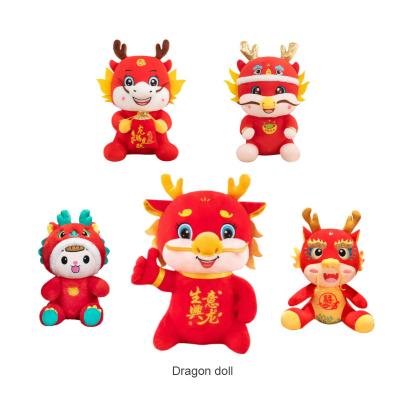 China Eco-Friendly 2024 Dragon mascot wholesale plush toy  Plushies Zodiac Dragon Year Doll year of the dragon toy for sale