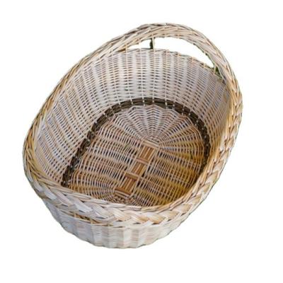 China Europe Wicker Willow Basket For Egg Woven Bread Round Basket for sale